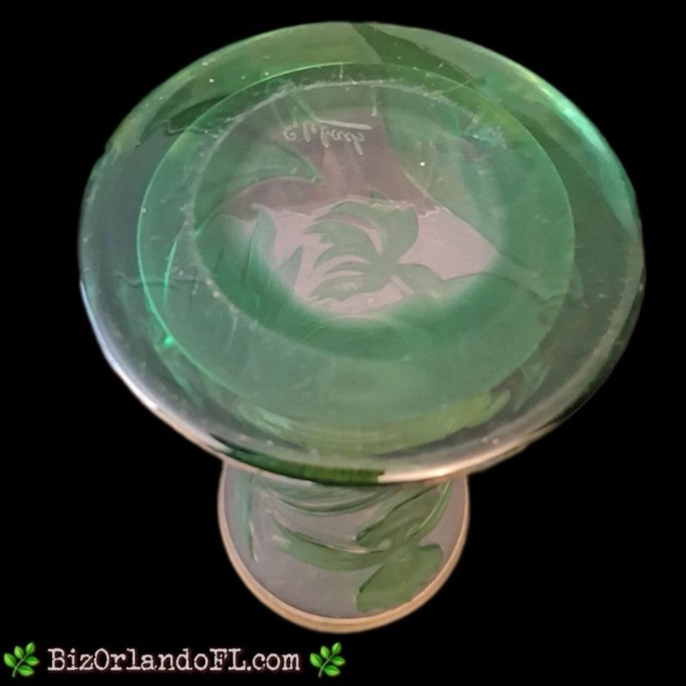 Franz Erlevach Multi-Layered Floral Glass Vase *RARE FIND* - Picture 9 of 11